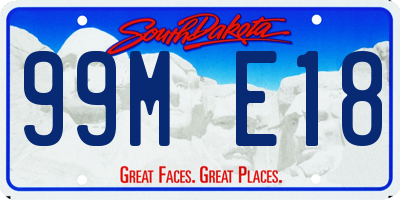 SD license plate 99ME18