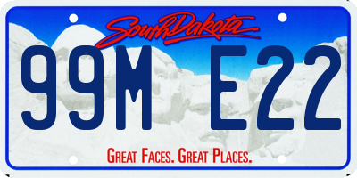 SD license plate 99ME22