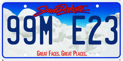 SD license plate 99ME23