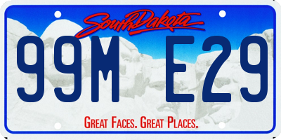 SD license plate 99ME29