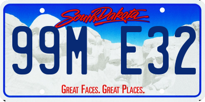 SD license plate 99ME32