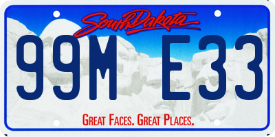 SD license plate 99ME33