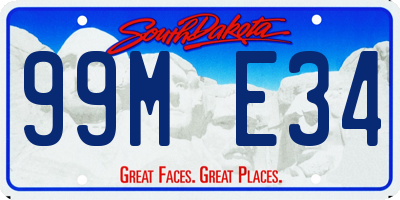 SD license plate 99ME34