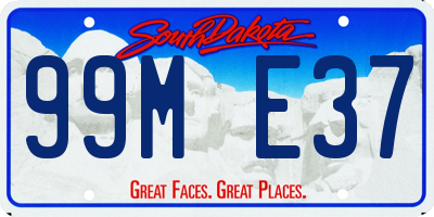 SD license plate 99ME37