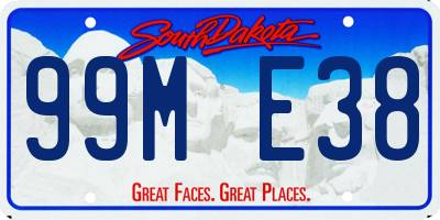 SD license plate 99ME38