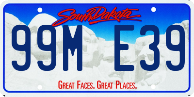 SD license plate 99ME39