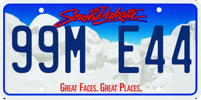 SD license plate 99ME44