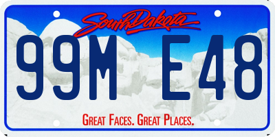 SD license plate 99ME48