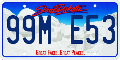 SD license plate 99ME53