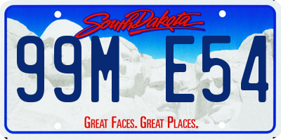 SD license plate 99ME54