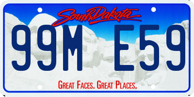SD license plate 99ME59