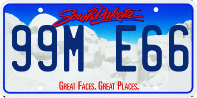 SD license plate 99ME66