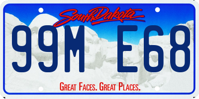 SD license plate 99ME68