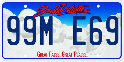 SD license plate 99ME69