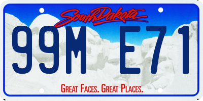 SD license plate 99ME71