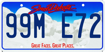 SD license plate 99ME72