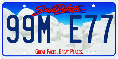 SD license plate 99ME77