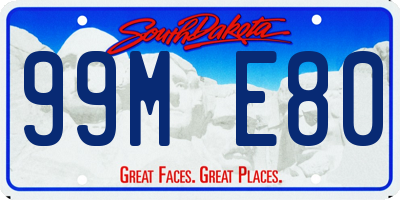 SD license plate 99ME80