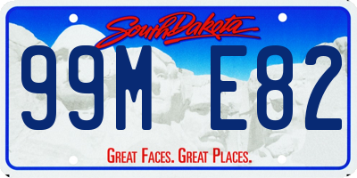 SD license plate 99ME82