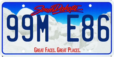 SD license plate 99ME86