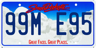 SD license plate 99ME95