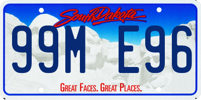 SD license plate 99ME96