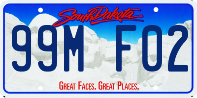 SD license plate 99MF02