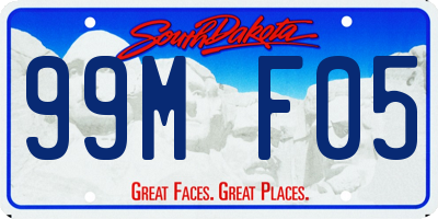 SD license plate 99MF05