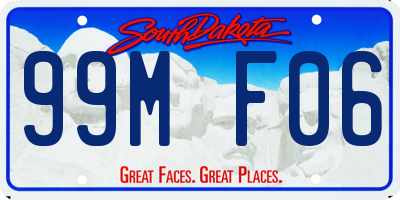 SD license plate 99MF06