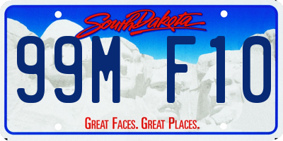 SD license plate 99MF10