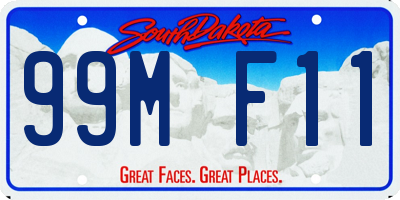 SD license plate 99MF11
