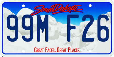 SD license plate 99MF26