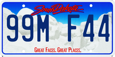 SD license plate 99MF44