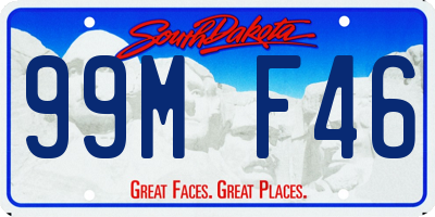 SD license plate 99MF46