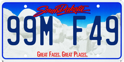 SD license plate 99MF49