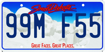 SD license plate 99MF55