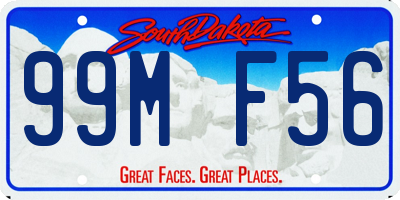 SD license plate 99MF56