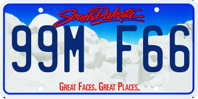 SD license plate 99MF66