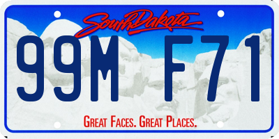 SD license plate 99MF71