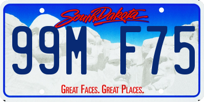 SD license plate 99MF75