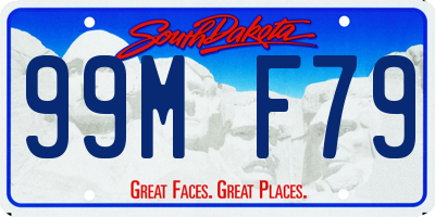 SD license plate 99MF79