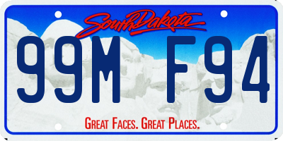 SD license plate 99MF94