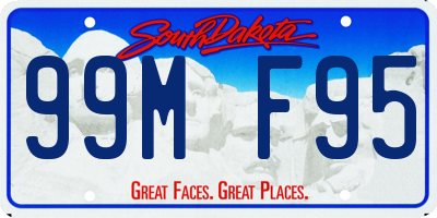 SD license plate 99MF95