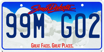 SD license plate 99MG02