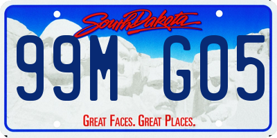 SD license plate 99MG05