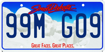 SD license plate 99MG09