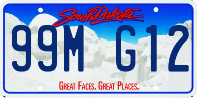 SD license plate 99MG12