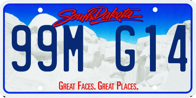 SD license plate 99MG14