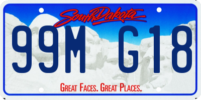 SD license plate 99MG18