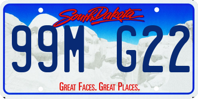 SD license plate 99MG22